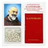 San Pio - Mini libro "Il Santo Rosario" con rosario