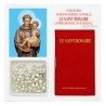 Saint Anthony (Statue) - Mini book "The Holy Rosary" with rosary