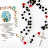 Miraculous Madonna - Holy picture on parchment paper with rosary