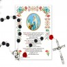 Miraculous Madonna - Holy picture on parchment paper with rosary