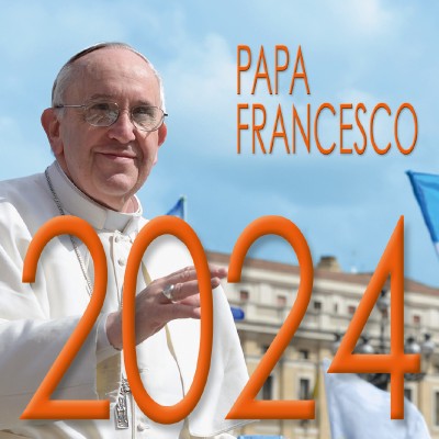 Calendar 8x8 cm POPE FRANCIS (ORANGE)