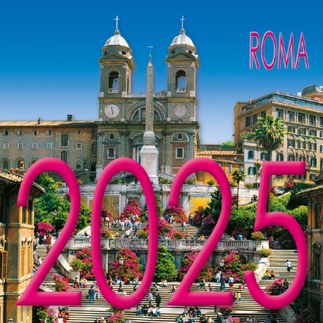 Calendario 8x8 cm ROMA PIAZZA DI SPAGNA GIORNO