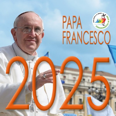 Calendar 8x8 cm POPE FRANCIS (ORANGE)