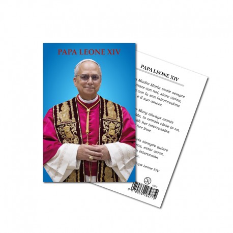 "Pope Leo XIV" holy picture with prayer