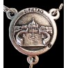 Little Rosary case "Pope Leo XIV" with original cross imitation pearl Rosary, oval grains