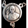 Large Rosary case "Pope Leo XIV" with imitation pearl Rosary, oval grains