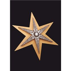 ONE OF THE 12 GOLD STARS WITH DIAMONDS