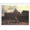 Miniposter 24x30 cm "BASILICA DI SAN PIETRO - NOTTURNO"