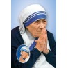 "Saint Teresa of Calcutta" holy picture with prayer and custom pins 