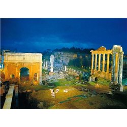 ROMAN FORUM BY NIGHT