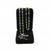 Crystal glass rosary mm 6 in velvet box