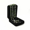 Crystal glass rosary mm 6 in velvet box