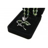 Crystal glass rosary mm 6 in velvet box