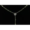 Crystal glass rosary mm 6 in velvet box