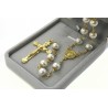 Imitation pearl rosary mm 8 in velvet box