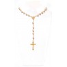 Imitation pearl rosary mm 8 in velvet box