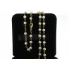 Imitation pearl rosary mm 4 in velvet box