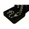 Imitation pearl rosary mm 4 in velvet box