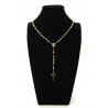 Imitation pearl rosary mm 4 in velvet box