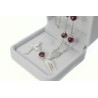 Crystal glass decade rosary in velvet box