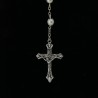 "The First Communion" with imitation pearl rosary mm 6 white or black in velvet box