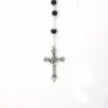 "The First Communion" with imitation pearl rosary mm 6 white or black in velvet box