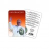 Pope Francis - Plasticized religious card with medal