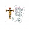 Crucifix by Giotto - Plasticized religious card with medal