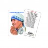 Saint Theresa of Calcutta - Plasticized religious card with medal