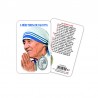 Saint Theresa of Calcutta - Plasticized religious card with medal