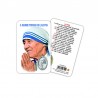 Saint Theresa of Calcutta - Plasticized religious card with medal