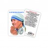 Saint Theresa of Calcutta - Plasticized religious card with medal