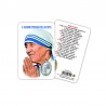 Saint Theresa of Calcutta - Plasticized religious card with medal