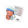 Saint Theresa of Calcutta - Laminated prayer card with medal
