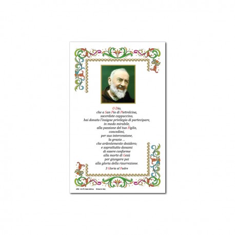 St. Pio - Holy picture on parchment paper