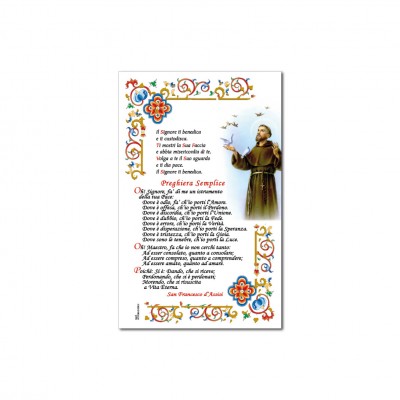 Saint Francis of Assisi - Holy picture on parchment paper