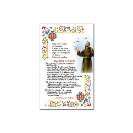 Saint Francis of Assisi - Holy picture on parchment paper