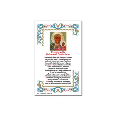 Our Lady of Czestochowa - Holy picture on parchment paper