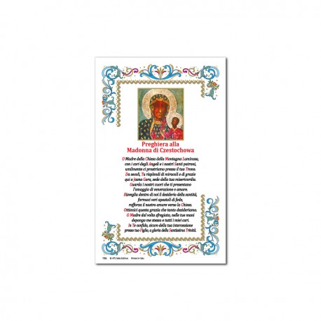 Our Lady of Czestochowa - Holy picture on parchment paper