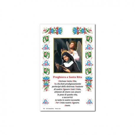 Santa Rita - Immagine sacra su carta pergamena