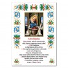 Our Lady of the Rosary - Holy picture on parchment paper