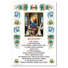 Our Lady of the Rosary - Holy picture on parchment paper