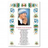 Saint Teresa of Calcutta - Holy picture on parchment paper