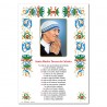 Saint Teresa of Calcutta - Holy picture on parchment paper