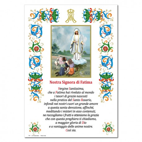 Our Lady of Fatima - Holy picture on parchment paper