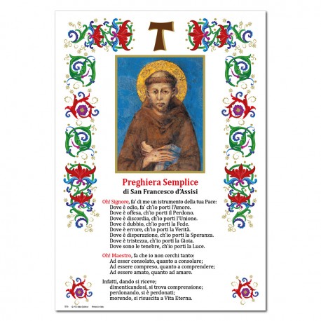 Saint Francis of Assisi - Holy picture on parchment paper