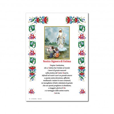 Our Lady of Fatima - Holy picture on parchment paper