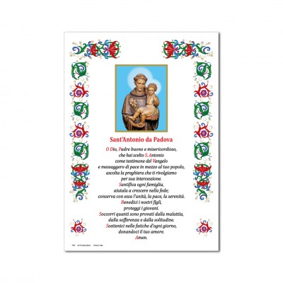 Saint Anthony of Padua - Holy picture on parchment paper