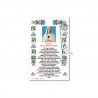 Our Lady of Fatima - Holy picture on parchment paper with decade rosary pin