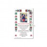 Our Lady Untier of Knots - Holy picture on parchment paper with decade rosary pin